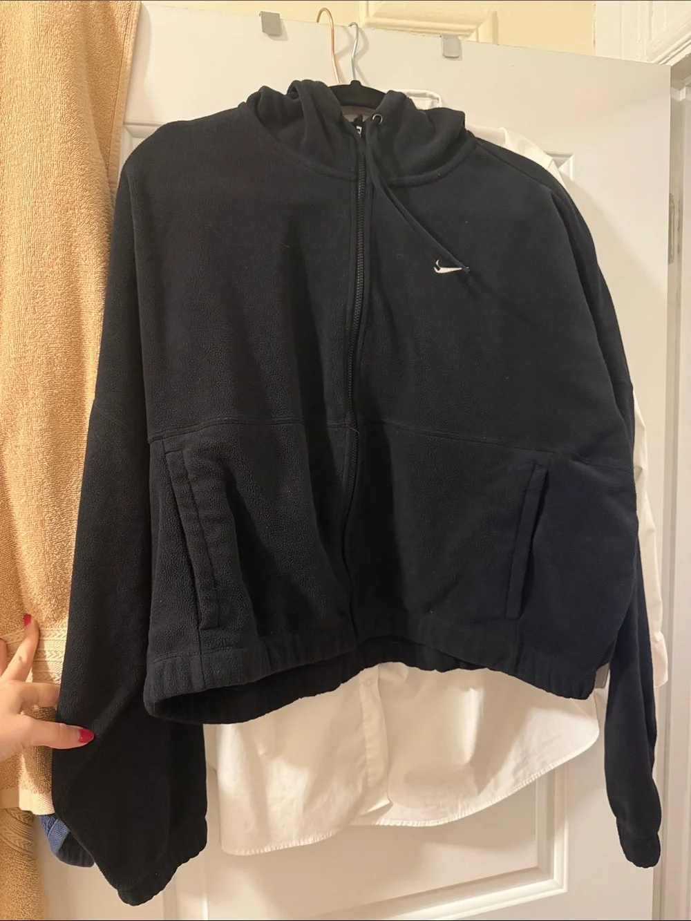 Nike Black Half-Zip Fleece Hoodie